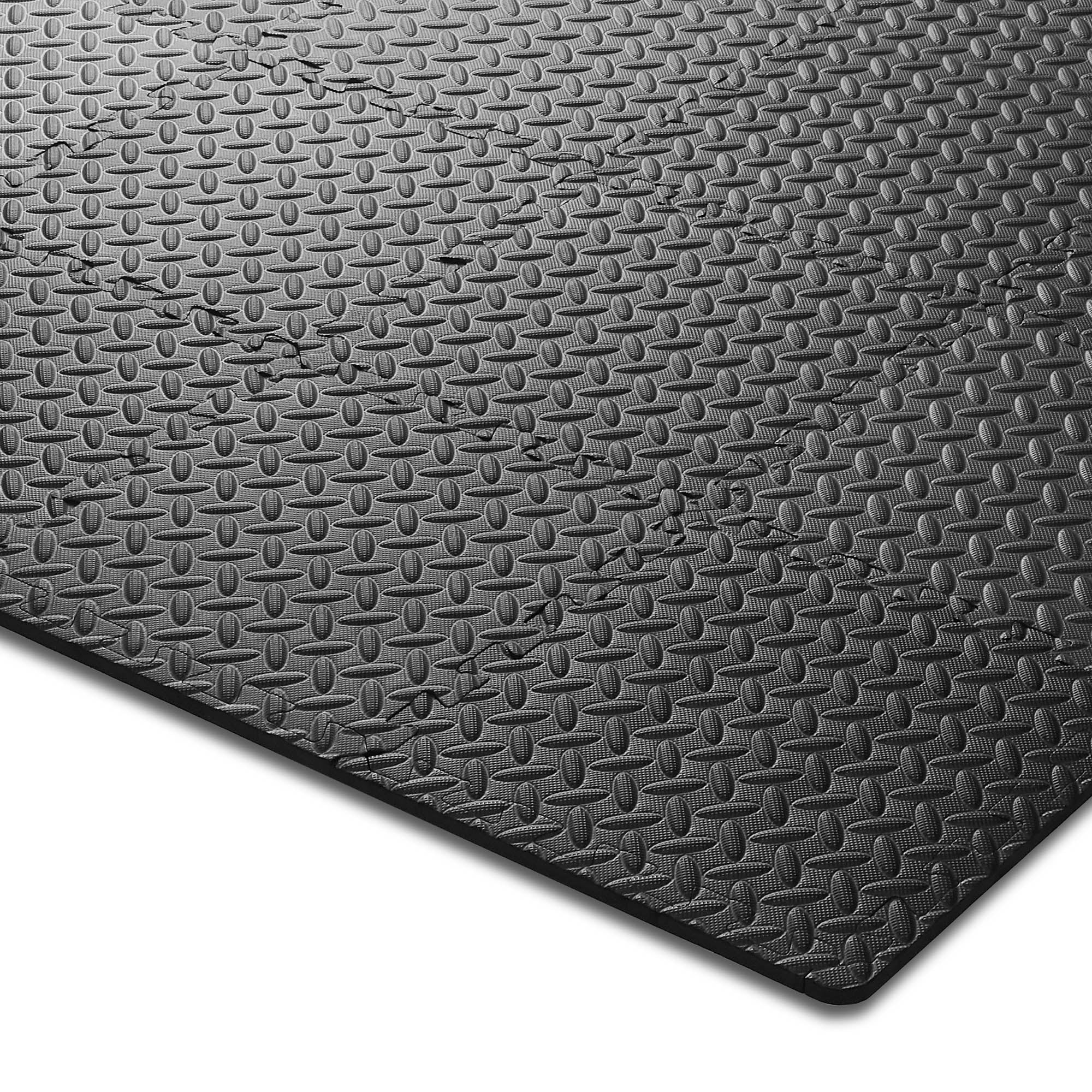 Philosophy Gym Exercise Equipment Mat, 36 x 84-Inch, 6mm Thick, High Density PVC Gym Floor Mat Black