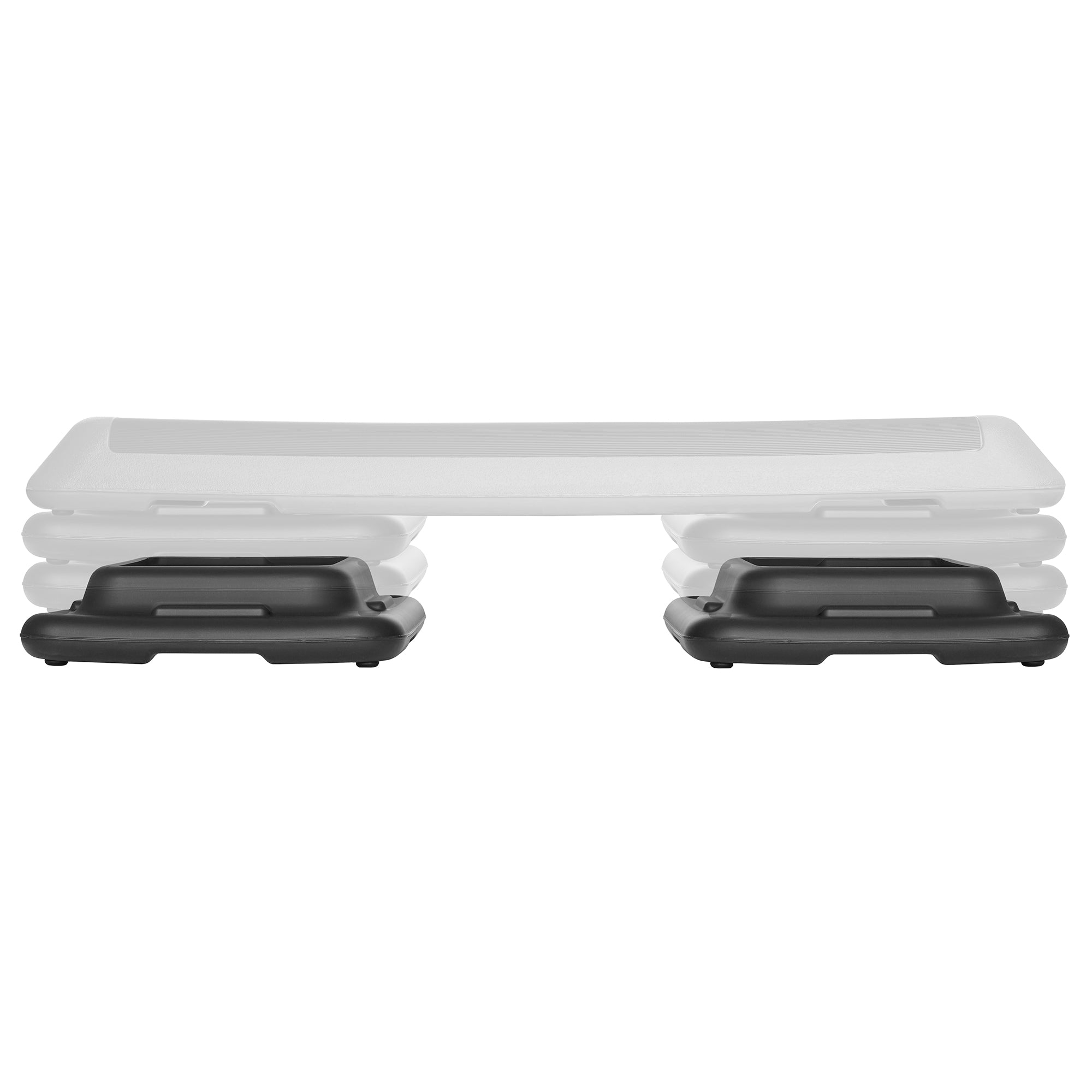 Aerobic Exercise Adjustable Step Platform Risers, 2 Pack - Black ...