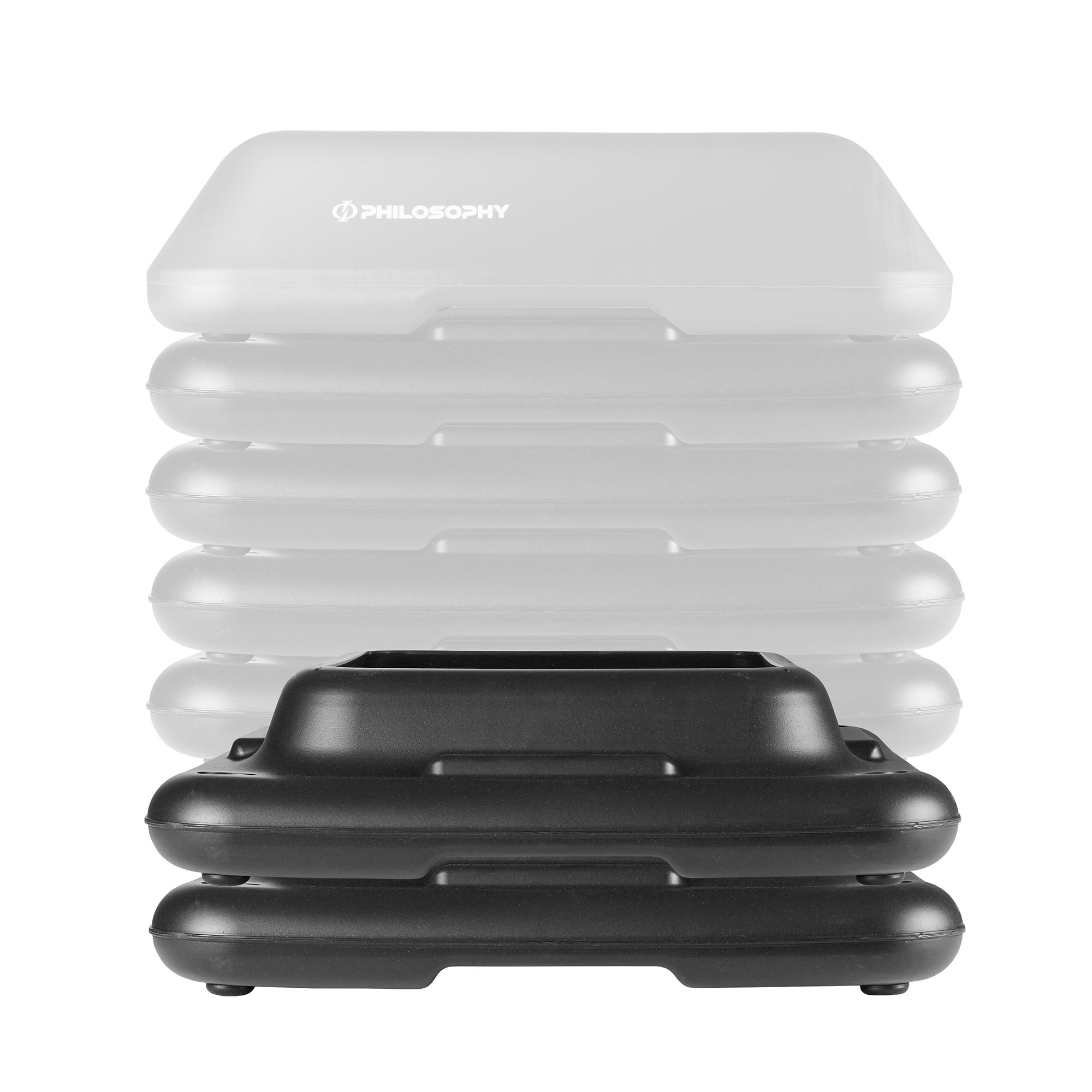 Aerobic Exercise Adjustable Step Platform Risers, 2 Pack - Black ...